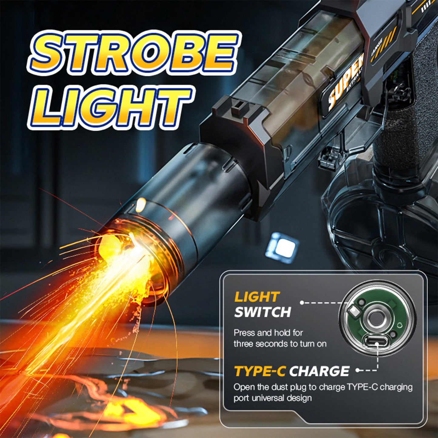 IconicFinds™ LED Flame Water Gun
